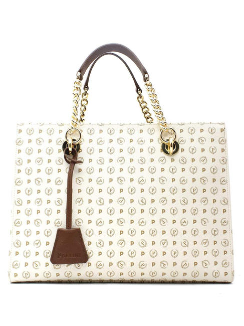 POLLINI Tapiro Geantă de mână, cu curea de umăr fildeș / brun - Genți femei