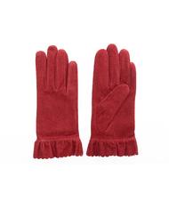 TOSCA BLU guanto con rouche in suede  bordeaux - Mănuși - 1