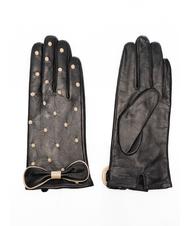 TOSCA BLU guanto in pelle pois e fiocchetto  negru - Mănuși - 1