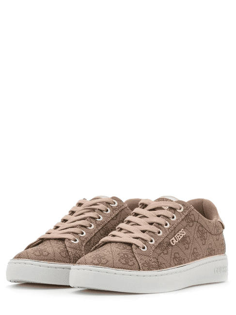 GUESS BECKIE LOGO  Adidași Bej / maro - Pantofi femei
