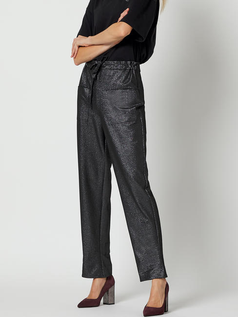 MANILA GRACE   Pantaloni supradimensionați negru - Pantaloni pentru femei