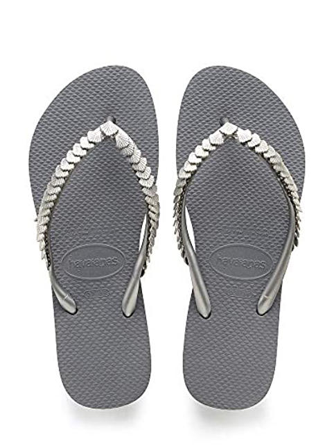 HAVAIANAS SLIM SHELL MESH Papuci flip-flop oțel / gri - Pantofi femei
