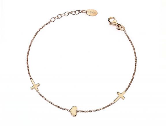 AMEN PREGA E AMA Bratara din argint trandafir Trandafir - Brățări