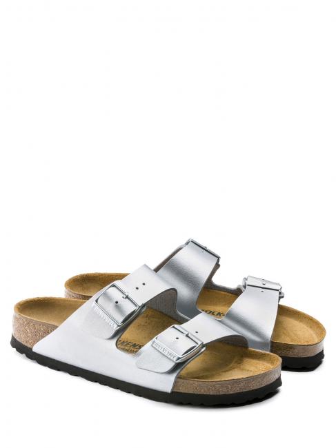 BIRKENSTOCK ARIZONA BIRKO-FLOR Sandale cu papuci argint - Pantofi femei