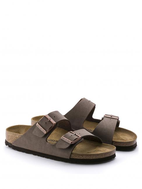 BIRKENSTOCK ARIZONA BIRKO-FLOR NUBUK Sandale cu papuci mocca - Pantofi unisex