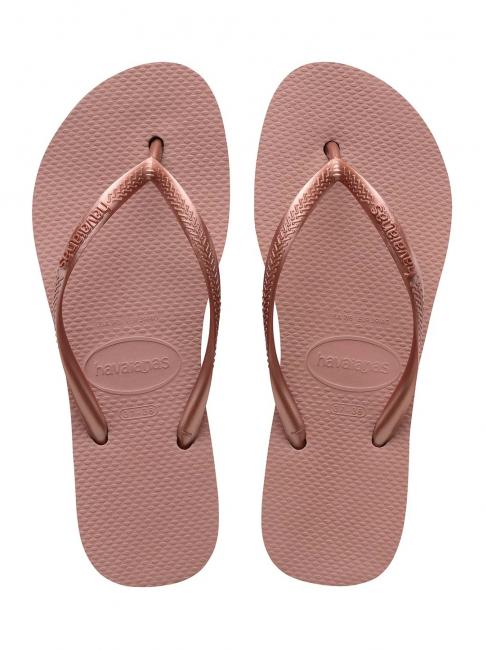HAVAIANAS SLIM FLATFORM SLIM FLATFORM Flip-flops pentru femei CROCUS / ROSE - Pantofi femei