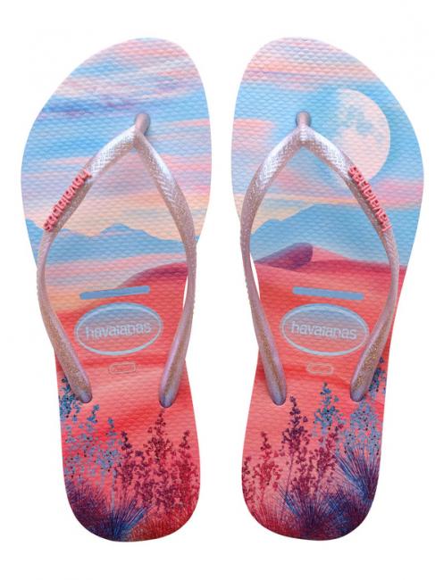 HAVAIANAS  Flip flops-uri SLIM PAISAGE macaron roz - Pantofi femei
