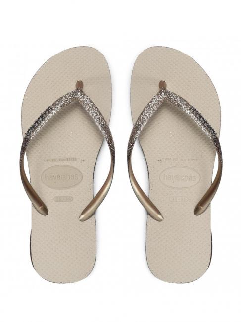 HAVAIANAS SLIM SPARKLE II Papuci flip-flop SAND / GRI - Pantofi femei