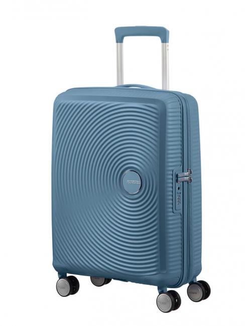 AMERICAN TOURISTER Troller Linia SOINDBOX, bagaj de mână, extensibil albastru piatra - Bagaje de mână