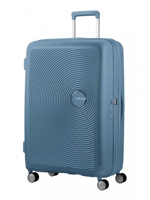 AMERICAN TOURISTER Troler Linia SOUNDBOX, dimensiuni mari, extensibilă albastru piatra - Trolere rigide