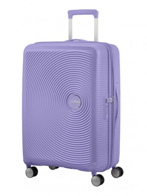AMERICAN TOURISTER SOUNDBOX SPINNER Troller mediu, extensibil lavandă - Trolere rigide