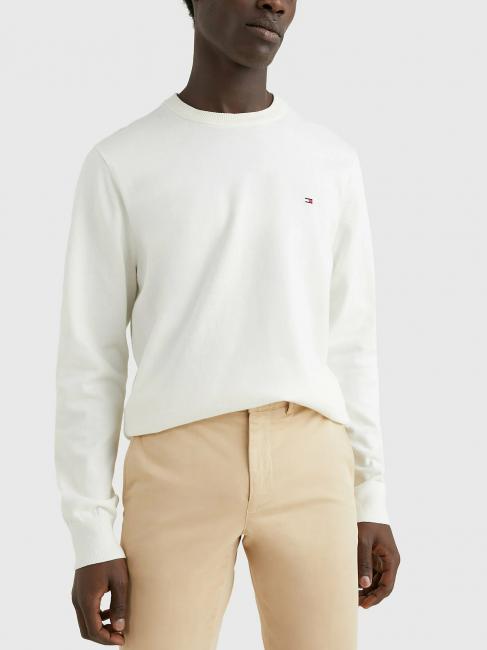 TOMMY HILFIGER 1985 CREW Hanorac din amestec de bumbac fildeș - Pulovere pentru bărbați