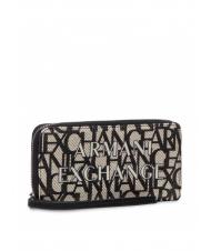 ARMANI EXCHANGE MAXI LOGO Portofel mare cu fermoar cu manșetă - Portofele femei
