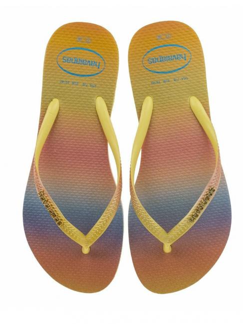 HAVAIANAS SLIM GRADIENT Papuci flip-flop LEMON / GALBEN - Pantofi femei