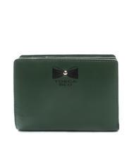 TOSCA BLU BASIC Portofel mediu din piele verde - Portofele femei - 1