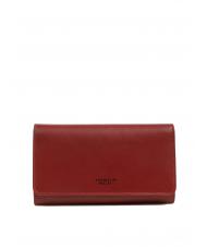 TOSCA BLU BASIC Portofel mare din piele cu clapă roșu-&icirc;nchis - Portofele femei - 1
