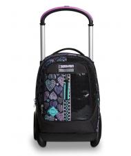 SEVEN 7.1 TYRE Patchyheart Girl Rucsac Troler detasabil negru - Rucsacuri cu role - 1