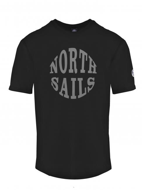 NORTH SAILS ROUND LOGO Tricou din bumbac negru - tricou