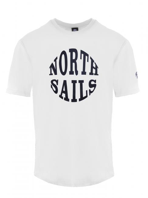 NORTH SAILS ROUND LOGO Tricou din bumbac alb - tricou