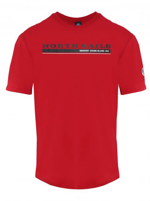 NORTH SAILS NEWPORT Tricou din bumbac roșu - tricou