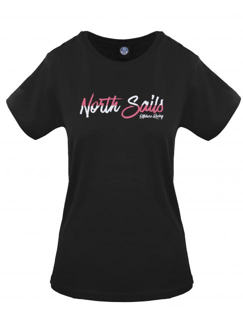 NORTH SAILS BICOLOR LOGO Tricou din bumbac negru - tricou