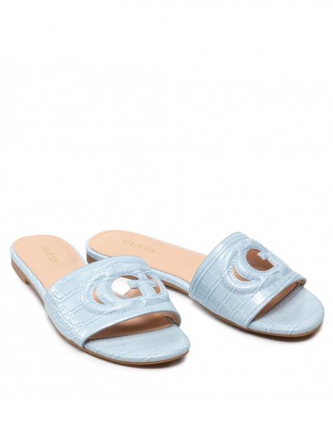 GUESS TASHIA 2 Papuci cu imprimeu nucă de cocos nor - Pantofi femei