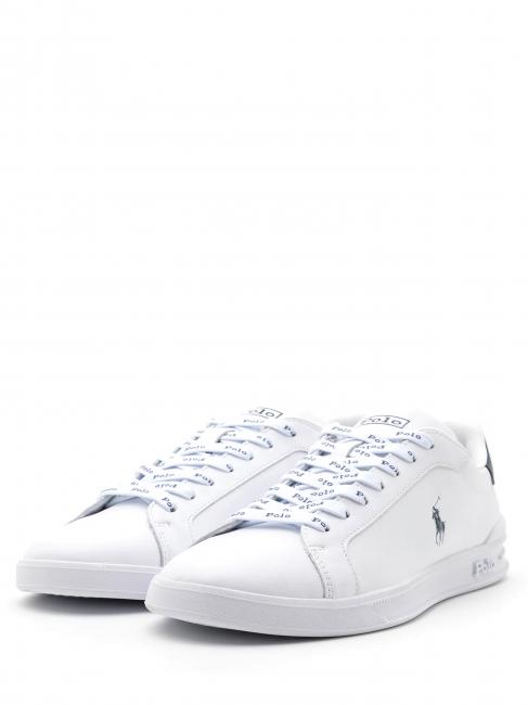 RALPH LAUREN HERITAGE COURT II NAPPA Adidași din piele pentru bărbați alb / newport bleumarin pp - Pantofi bărbați
