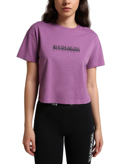 NAPAPIJRI S-BOX W CROPPED Tricou scurt din bumbac violet chineză - tricou