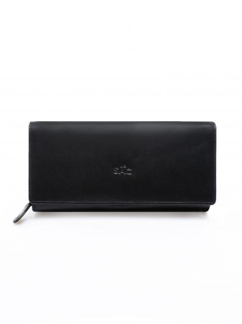 LESAC COLORFULL Portofel din piele, cu portmoneda negru - Portofele femei