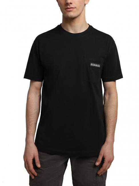 NAPAPIJRI S-MORGEX Tricou din bumbac cu decolteu rotund cu micro-logo negru 041 - tricou