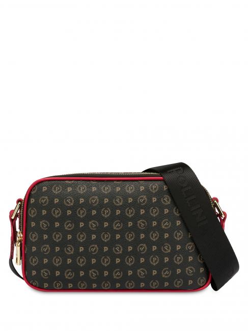 POLLINI HERITAGE  Geantă pentru cameră cu curea de umăr lac negru - Genți femei