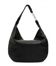 TWINSET OVAL T HANDLE Geantă mare de umăr negru - Genți femei - 1