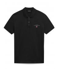 NAPAPIJRI ELBAS JERSEY Tricou polo din bumbac Micrologist negru 041 - maiou Polo - 1