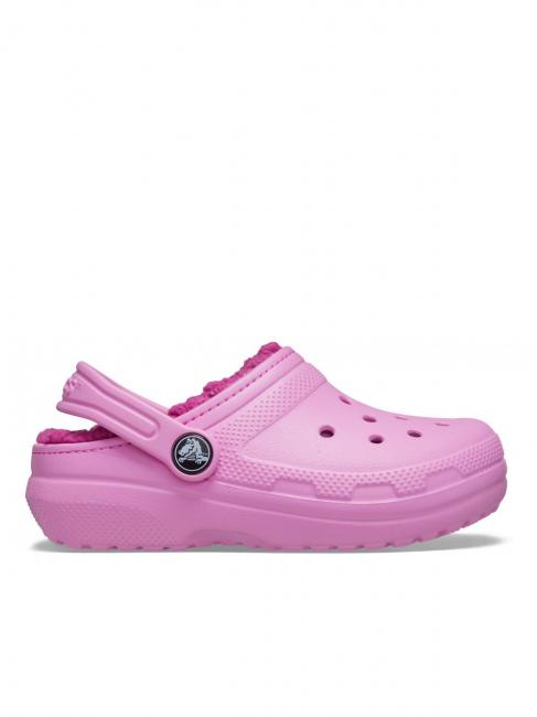 CROCS CLASSIC LINED CLOG TODDLER Sabot captusit roz taffy - Pantofi pentru bebeluși