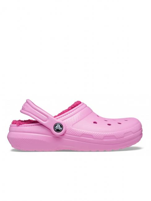 CROCS CLASSIC LINED CLOG KID Sabot captusit roz taffy - Pantofi pentru bebeluși
