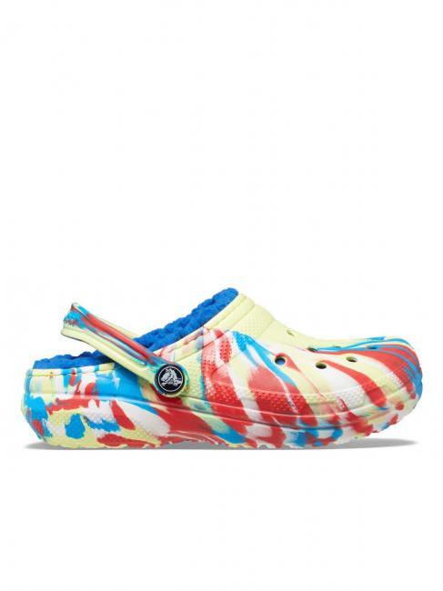 CROCS CLASSIC LINED MARBLED GLOG TODDLER Sabot captusit sulf / multi - Pantofi pentru bebeluși