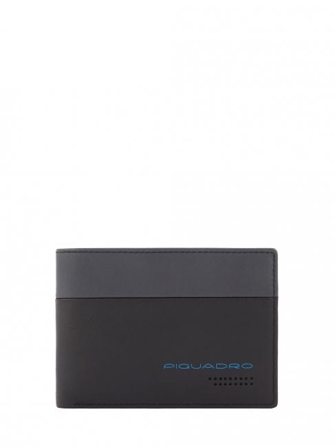 PIQUADRO URBAN Portofel cu clapă, din piele negru grigiongr - Portofele bărbați