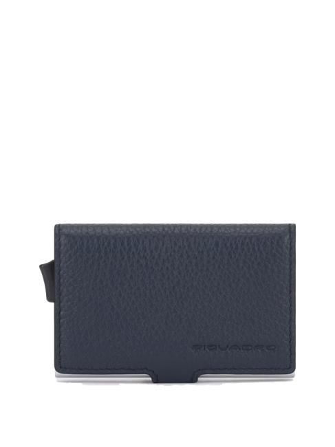 PIQUADRO MODUS RESTYLG Suport card de credit din piele albastru - Portofele bărbați