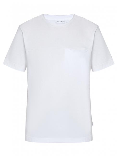 CALVIN KLEIN CUTLINE POCKET COMFORT Tricou din bumbac Alb strălucitor - tricou
