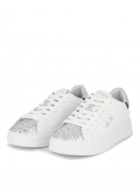 SUN68 GRACE Adidași alb / argintiu - Pantofi femei
