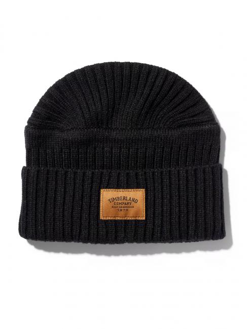 TIMBERLAND RIBBED Pălărie cu manșetă BLACK - Căciuli