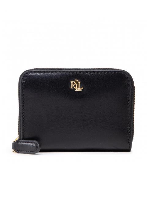 RALPH LAUREN RL LOGO Portofel mic din piele cu fermoar negru 3 - Portofele femei