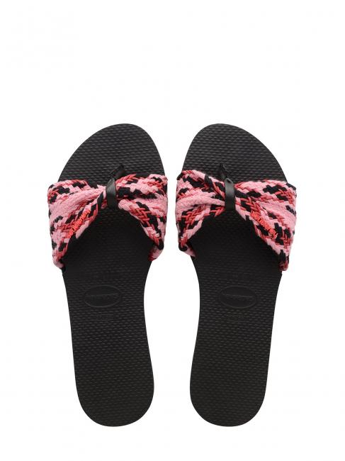 HAVAIANAS YOU ST TROPEZ Sandale flip flop BLACK - Pantofi femei