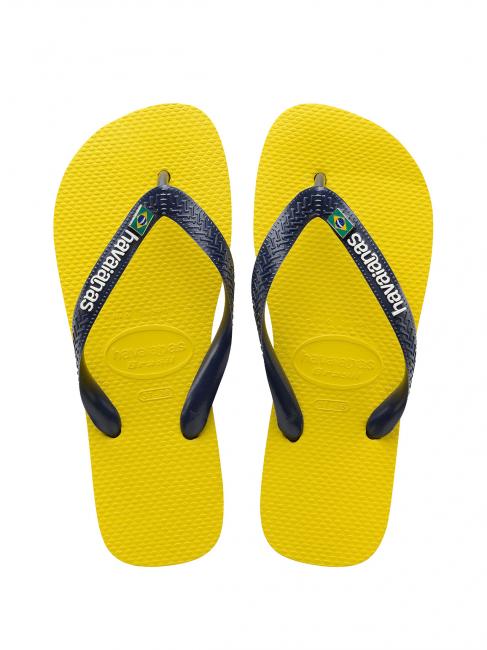 HAVAIANAS BRASIL LAYERS Papuci flip-flop galben citrice - Pantofi unisex