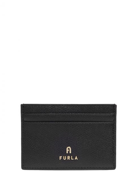 FURLA CAMELIA Suport card din piele negru - Portofele femei
