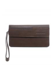 PIQUADRO CAMPIONARIO - WOSTOK Husa telefon mobil din piele MORO - Genți femei - 1