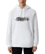 CALVIN KLEIN BOX STRIPED LOGO Hanorac cu gluga Alb strălucitor - hanorace - 1