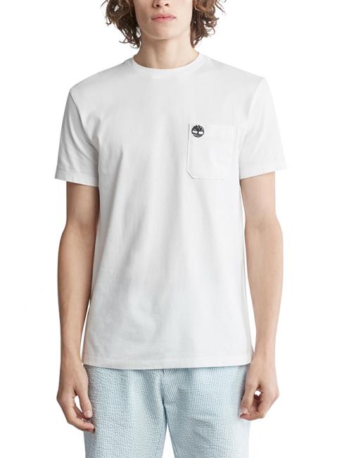 TIMBERLAND DUNSTAN RIVER Tricou din bumbac cu buzunar alb - tricou