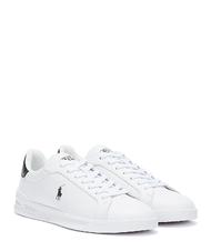 RALPH LAUREN HERITAGE COURT II NAPPA Adidași din piele pentru bărbați alb negru - Pantofi bărbați - 1