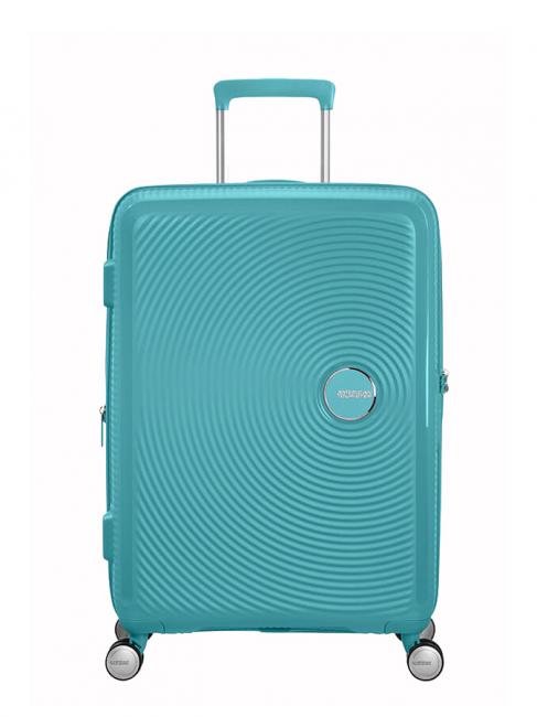 AMERICAN TOURISTER SOUNDBOX SPINNER Troller mediu, extensibil tonic turcoaz - Trolere rigide